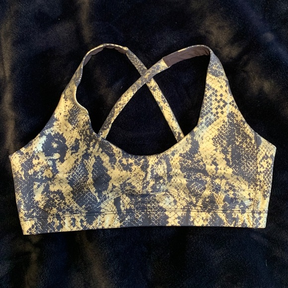 Carbon38 Metallic Snake Contour Crossback Bra - Picture 1 of 6